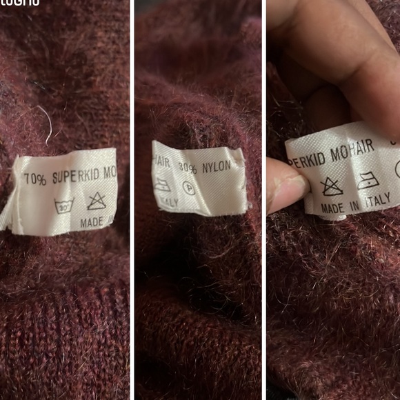 Italian made mohair mix button down sweater - Picture 7 of 12